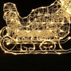 LuxenHome 2-Piece Lighted Reindeer And Sleigh Christmas Yard Decoration, Outdoor Holiday Set With Timer White 17 LuxenHome 2-Piece Lighted Reindeer And Sleigh Christmas Yard Decoration, Outdoor Holiday Set With Timer White -LuxenHome GUEST 7e19717d c0c6 444d a7a6 3b68f38dbb16