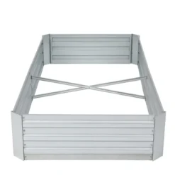 LuxenHome 6ft Rectangular Galvanized Metal Raised Garden Bed Silver 11 LuxenHome 6ft Rectangular Galvanized Metal Raised Garden Bed Silver -LuxenHome GUEST 82cfe8b2 6e27 4ca7 82e3 af23224a5eb0