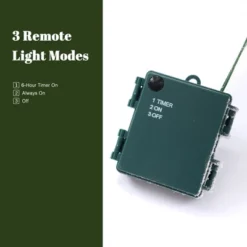 LuxenHome 4Ft Artificial Flocked Fir Christmas Tree Potted With Battery-Operated Lights Green -LuxenHome GUEST 82e67cf2 d010 4eaa ad1c 14fbe90c4ace