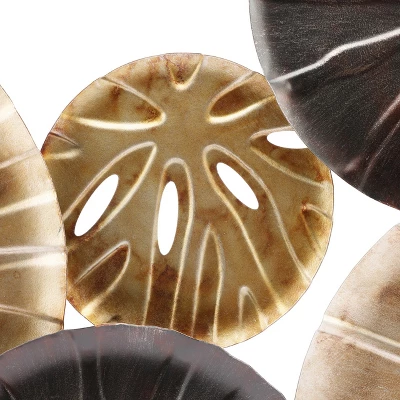 LuxenHome Multi-Color Sand Dollar 47.5" W X 27.5" H Metal Wall Decor 8 LuxenHome Multi-Color Sand Dollar 47.5" W X 27.5" H Metal Wall Decor - Image 8
