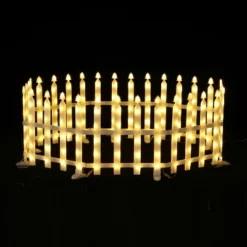 LuxenHome 8-Piece Light Show Fence Design Outdoor Holiday Decoration White 15 LuxenHome 8-Piece Light Show Fence Design Outdoor Holiday Decoration White -LuxenHome GUEST 848f43ab 6346 47d7 b6b3 d9e6058adfdd