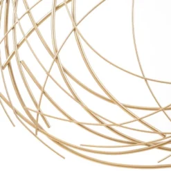 LuxenHome Gold Metal Abstract Swirl Round Wall Decor -LuxenHome GUEST 84cbc33e ecb4 4d07 a7ee 4eb98187e297