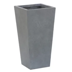 LuxenHome Square Tapered 18.5" H House Planters, Indoor & Outdoor Black -LuxenHome GUEST 86640028 7188 4753 b763 d661b8f9cda1