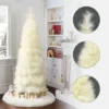 LuxenHome 6Ft Holiday Slim Artificial Pampas Grass Tree In Natural Ivory Beige