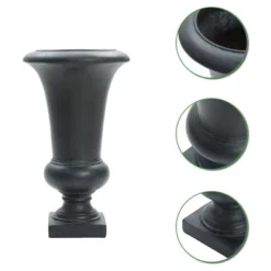 LuxenHome 22.75" H Slim MgO Urn Planter Black -LuxenHome GUEST 87afd777 bd5a 488d 81fe d4f4a133e4c1