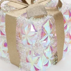 LuxenHome 3-Piece Prism Gift Boxes With Gold Ribbon Holiday Decoration With Lights Multicolored, Gold, White 13 LuxenHome 3-Piece Prism Gift Boxes With Gold Ribbon Holiday Decoration With Lights Multicolored, Gold, White -LuxenHome GUEST 8924dc61 8717 4324 8213 5d5f88812119