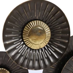 LuxenHome 41.3" W Brown And Gold Metal Abstract Flower Wall Decor 18 LuxenHome 41.3" W Brown And Gold Metal Abstract Flower Wall Decor -LuxenHome GUEST 8962f339 b55a 453e b525 a468735f9ab3