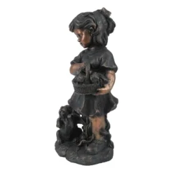 LuxenHome 23.31" Bronze MgO Girl Holding Basket Of Kittens With Puppy Garden Statue 13 LuxenHome 23.31" Bronze MgO Girl Holding Basket Of Kittens With Puppy Garden Statue -LuxenHome GUEST 8b19ccd4 9a4a 4b9b 8518 733682a86fb7