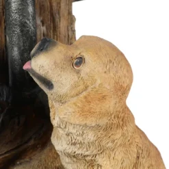 LuxenHome Resin Puppies And Water Pump Outdoor Fountain With LED Light -LuxenHome GUEST 8c50e421 eeba 4e93 af88 87cfff2f3322