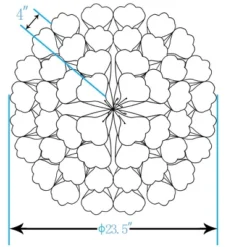 LuxenHome 23.5" Round Teal Blue Flower Metal Wall Decor Art -LuxenHome GUEST 8d82fcf1 5126 4b4b 8864 73be9c478df6