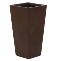 LuxenHome Square Tapered 24.2" Tall Planter Black 19 LuxenHome Square Tapered 24.2" Tall Planter Black -LuxenHome GUEST 8defa680 52e6 4f91 a05d 9ee8983a1030