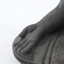 LuxenHome 19.75" Gray MgO Meditating Buddha Garden Statue -LuxenHome GUEST 8f6f6151 9680 46cd 9e5c 244185d54237