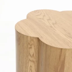 LuxenHome Wood Grain Manufactured Wood 20.5-Inch Tall Round End And Side Table Brown -LuxenHome GUEST 90f31bf2 62f5 4eea bb7c ed8d2cbdf457