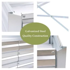 LuxenHome 6Ft X 3Ft Rectangular Galvanized Steel Raised Garden Bed Planter -LuxenHome GUEST 918f6890 8d3b 4d37 9782 d5bf97f42547