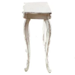 LuxenHome Vintage Off White Wood Console And Entry Table -LuxenHome GUEST 92b53e6e dadb 472f ac32 08cf491b74ae