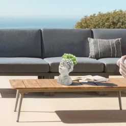 LuxenHome Gray MgO Kissing Flower Child Bust Planter -LuxenHome GUEST 93a26c92 4667 41eb a522 64a12535d537