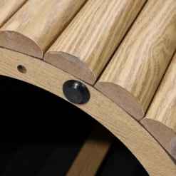 LuxenHome Brown Wood Fluted Round Coffee Table, 23.6" Wide Modern End Table For Living Room Round Wood Accent Table Bedroom Office -LuxenHome GUEST 93a54da4 29c9 4c55 b363 982a27915166