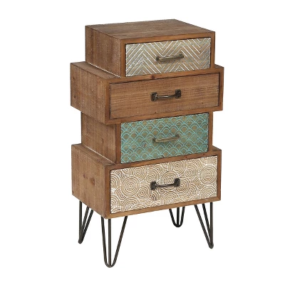 LuxenHome 4-Drawer 33" H X 18.9" W Wood Accent Chest. 9 LuxenHome 4-Drawer 33" H X 18.9" W Wood Accent Chest. - Image 9