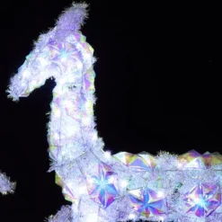 LuxenHome 3-Piece Multi-Color Snowflake Deer Family Outdoor Holiday Decoration With 340 Lights White, Multi -LuxenHome GUEST 997d0036 ad8a 443c 94c4 d29048353581