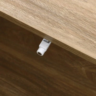 LuxenHome Mid-Century Modern Coffee Table, Wave Design Wood Table With Metal Legs, Drawer & Shelf, Farmhouse Accent Table For Living Room Brown 5 LuxenHome Mid-Century Modern Coffee Table, Wave Design Wood Table With Metal Legs, Drawer & Shelf, Farmhouse Accent Table For Living Room Brown - Image 5