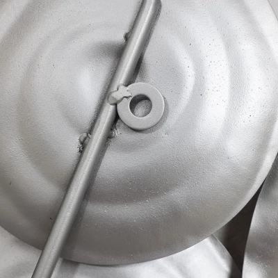 LuxenHome 43-Inch Abstract Large Metal Wall Decor For Living Room, Distressed Plates Artwork Hanging Sculpture Multicolored 6 LuxenHome 43-Inch Abstract Large Metal Wall Decor For Living Room, Distressed Plates Artwork Hanging Sculpture Multicolored - Image 6