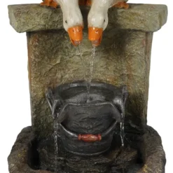 LuxenHome Farmhouse Ducks Outdoor Resin Fountain With Lights Brown 11 LuxenHome Farmhouse Ducks Outdoor Resin Fountain With Lights Brown -LuxenHome GUEST 9a1363cb 410e 4038 9fbd 454273fb1b88