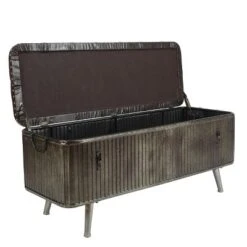 LuxenHome 47.5in. W Metal And Faux Leather Bench. 17 LuxenHome 47.5in. W Metal And Faux Leather Bench. -LuxenHome GUEST 9a42a48d b7a4 41ce b80c e692ad94b3bb