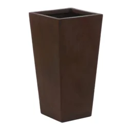 LuxenHome Square Tapered 18.5" H House Planters, Indoor & Outdoor Black -LuxenHome GUEST 9c314b53 374d 4e52 b377 cebc6419e91a