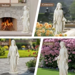 LuxenHome 30.5" LuxenHome Virgin Mary Statue, 30.5'' Ivory Religious Blessed Mother Indoor Outdoor Garden Sculptures Off-White 19 LuxenHome 30.5" LuxenHome Virgin Mary Statue, 30.5'' Ivory Religious Blessed Mother Indoor Outdoor Garden Sculptures Off-White -LuxenHome GUEST 9d9a99ba 5c50 4c25 bbcd 5b2841f63a8c