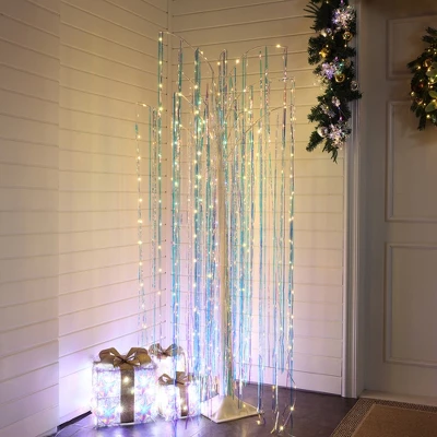 LuxenHome 6Ft White Willow Artificial Tree With 10 Pre-Lit Branches Multicolored 4 LuxenHome 6Ft White Willow Artificial Tree With 10 Pre-Lit Branches Multicolored - Image 4