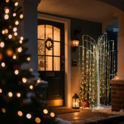 LuxenHome 6Ft White Willow Artificial Tree With 10 Pre-Lit Branches Multicolored 12 LuxenHome 6Ft White Willow Artificial Tree With 10 Pre-Lit Branches Multicolored -LuxenHome GUEST 9f063544 158a 4bd7 bb75 d402eea4e729