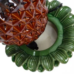 LuxenHome 17" Tabletop Ceramic Water Fountain, Pineapple Indoor And Outdoor Waterfall Fountains For Patio, Garden Decor Brown -LuxenHome GUEST 9f51bf89 bfe2 4015 be82 7b5d6a3e9c5b