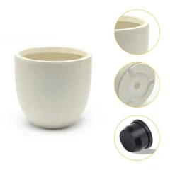 LuxenHome Round Tapered 12.2" H Flower Pot Planter Gray 15 LuxenHome Round Tapered 12.2" H Flower Pot Planter Gray -LuxenHome GUEST a327bdce 0733 495c b51f 7ead6d9c51e1