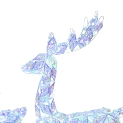 LuxenHome 3-Piece Multi-Color Snowflake Deer Family Outdoor Holiday Decoration With 460 Lights -LuxenHome GUEST a411243e a2af 4896 82a4 89922b2a214c