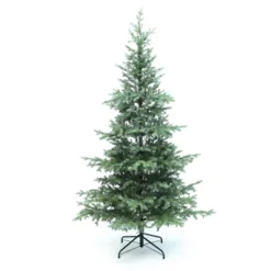LuxenHome 7Ft Pre-Lit Artificial Pine Christmas Tree With Dusty Green PE Tips & Metal Stand -LuxenHome GUEST a44ad20d 4869 4c9a bfb7 64226c634f3c