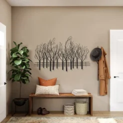 LuxenHome Snowy Black Metal Field Of Trees Wall Art 18 LuxenHome Snowy Black Metal Field Of Trees Wall Art -LuxenHome GUEST a5cee296 82b8 474b 81af a9f9c8da37fd