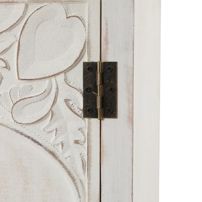 LuxenHome Farmhouse White Wood 2-Door Accent Storage Cabinet. 7 LuxenHome Farmhouse White Wood 2-Door Accent Storage Cabinet. - Image 7