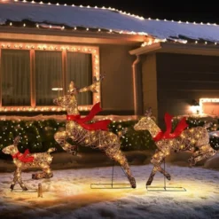 LuxenHome 3-Piece Natural And Plastic Rattan Running Reindeer Holiday Decoration Set With Lights Brown 14 LuxenHome 3-Piece Natural And Plastic Rattan Running Reindeer Holiday Decoration Set With Lights Brown -LuxenHome GUEST a64d6a2c 1444 4407 922d ee248a26d1b3