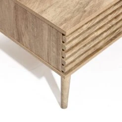 LuxenHome Mid-Century Modern Rectangular Coffee Table With Storage And Solid Wood Legs Brown -LuxenHome GUEST a6fcb320 590f 4ff8 85bd 06d0878a39d1