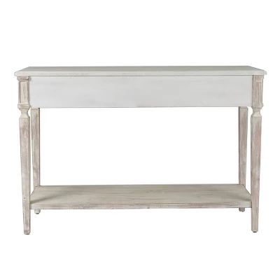LuxenHome Whitewashed Wood 3-Drawer 1-Shelf Console And Entry Table 3 LuxenHome Whitewashed Wood 3-Drawer 1-Shelf Console And Entry Table - Image 3