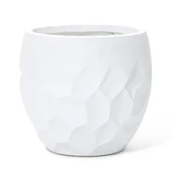 LuxenHome 14.6" Round Geometric Planter, Magnesium Oxide Indoor/Outdoor Pot 19 LuxenHome 14.6" Round Geometric Planter, Magnesium Oxide Indoor/Outdoor Pot -LuxenHome GUEST a893f542 99dd 4afe 9871 c46427ac13db