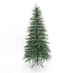 LuxenHome 6.5Ft Pre-Lit Green Cypress Artificial Christmas Tree With Metal Stand -LuxenHome GUEST a903dfde 817c 4e86 8cb6 0e87da5df5a1