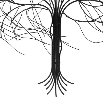 LuxenHome Black Metal Windy Tree Wall Decor 5 LuxenHome Black Metal Windy Tree Wall Decor - Image 5