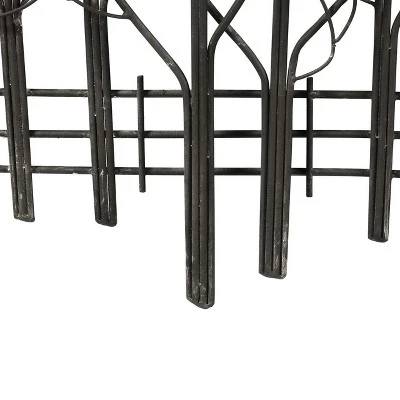 LuxenHome Snowy Black Metal Field Of Trees Wall Art 3 LuxenHome Snowy Black Metal Field Of Trees Wall Art - Image 3