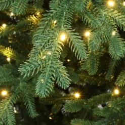 LuxenHome 6Ft Pre-Lit Artificial Fir Christmas Tree, Green Branches With Warm Lights & Metal Stand -LuxenHome GUEST abec2101 1ed2 463a be8b 7a213d06b28b