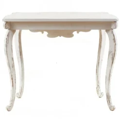 LuxenHome Vintage Off White Wood Console And Entry Table -LuxenHome GUEST af332f67 2f4c 4eb6 b9a5 b509cd6ee66a