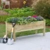 LuxenHome 20.1" H Unfinished Fir Wood Raised Garden Bed Planter
