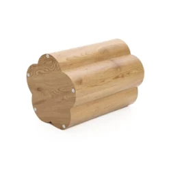 LuxenHome Wood Grain Manufactured Wood 20.5-Inch Tall Round End And Side Table Brown -LuxenHome GUEST b6aff872 d925 4a0f 9524 64fcccd62350