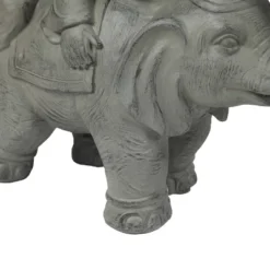LuxenHome 14.5" Gray MgO Buddha Monk And Elephant Garden Statue 11 LuxenHome 14.5" Gray MgO Buddha Monk And Elephant Garden Statue -LuxenHome GUEST b75862ca 9ff3 4c36 8a68 91bbbf97d92a