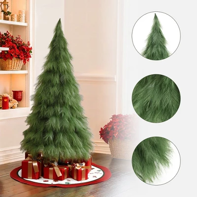 LuxenHome 5Ft Holiday Artificial Pampas Grass Tree In Green 1 LuxenHome 5Ft Holiday Artificial Pampas Grass Tree In Green